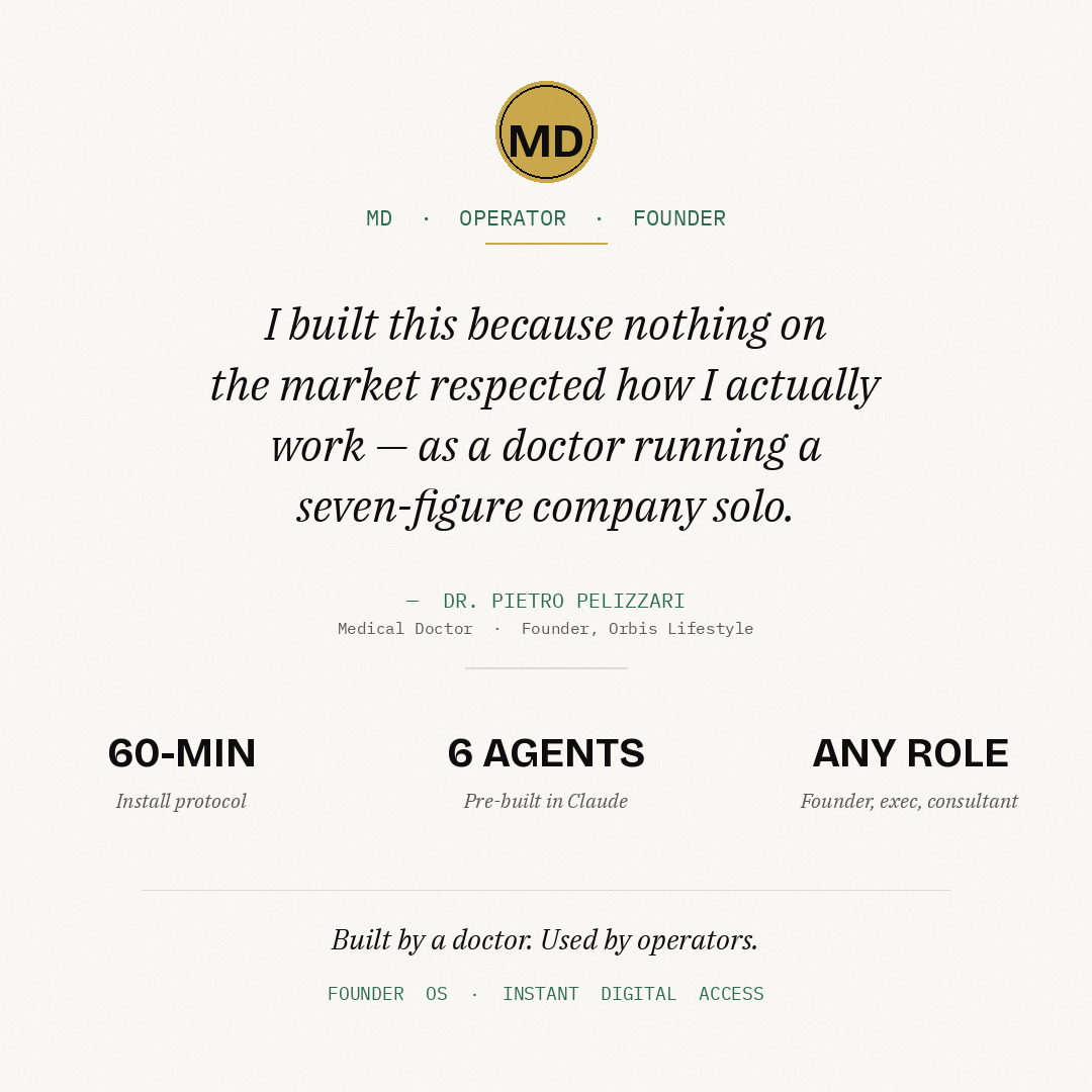 The Founder's OS: BUILD A ONE PERSON BUSINESS WITH AI